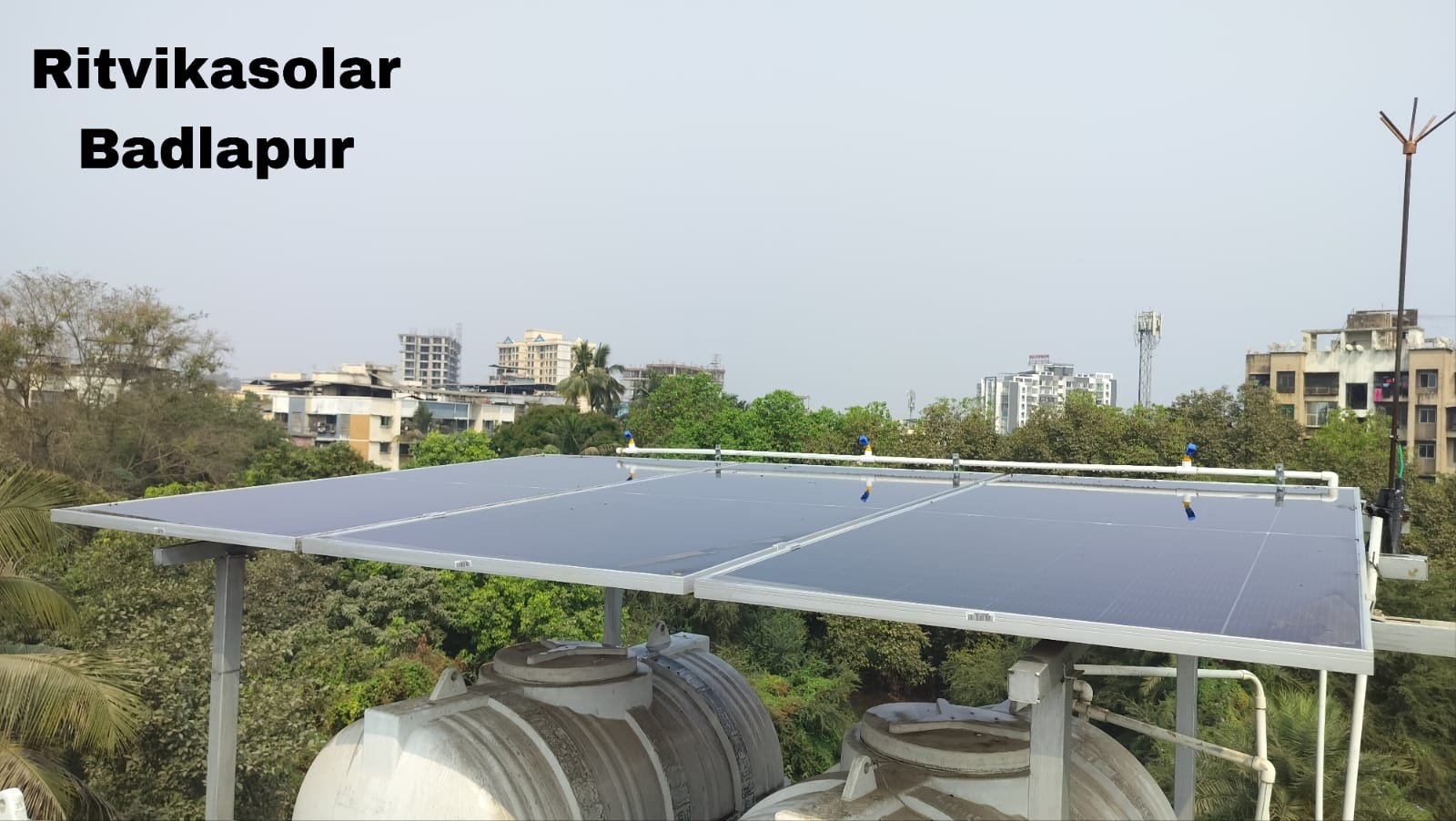 Solar street light installation