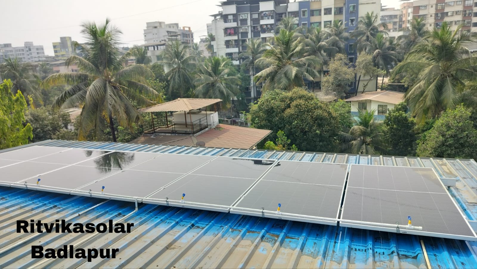 Industrial solar plant installation