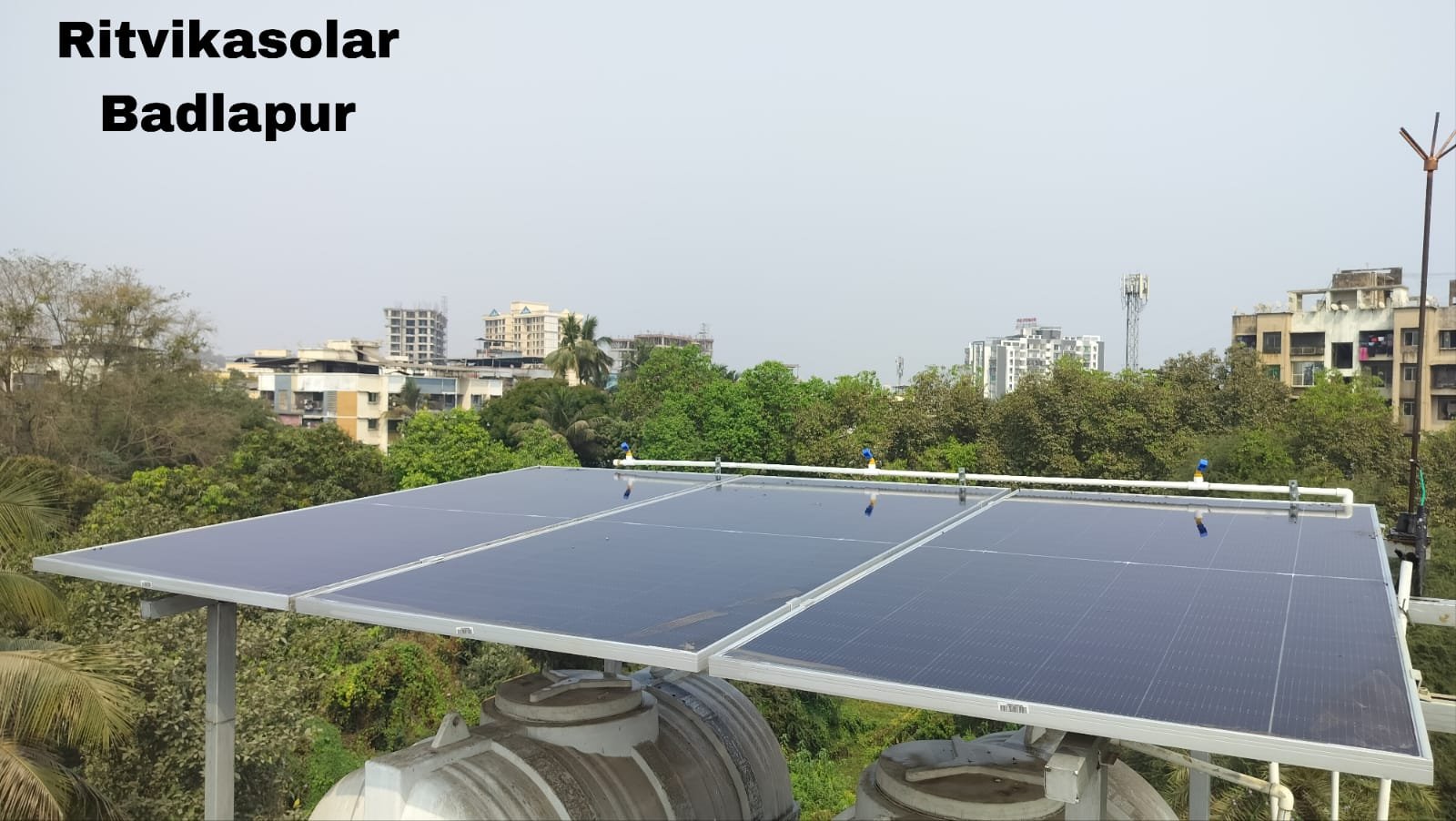 Commercial solar panel rooftop