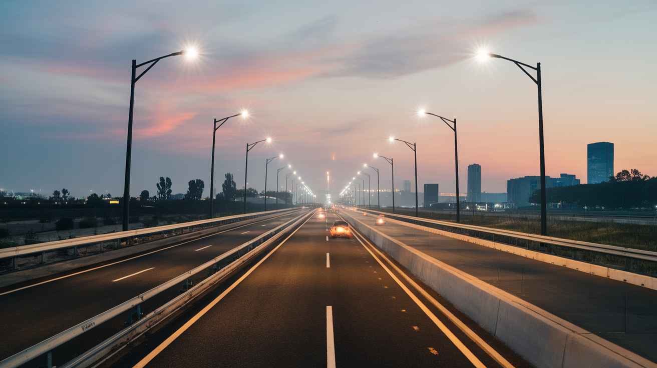 Solar street light installation